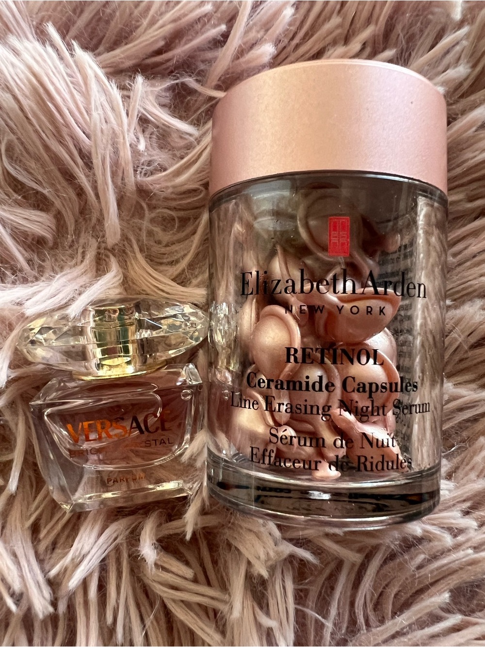 Elizabeth Arden Retinol Ceramide Capsules/Empty Versace Bright Dabber Bundle